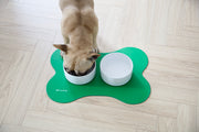 Placemat for dog bowls (green)