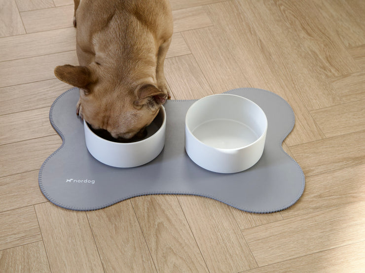 Placemat for dog bowls (grey)
